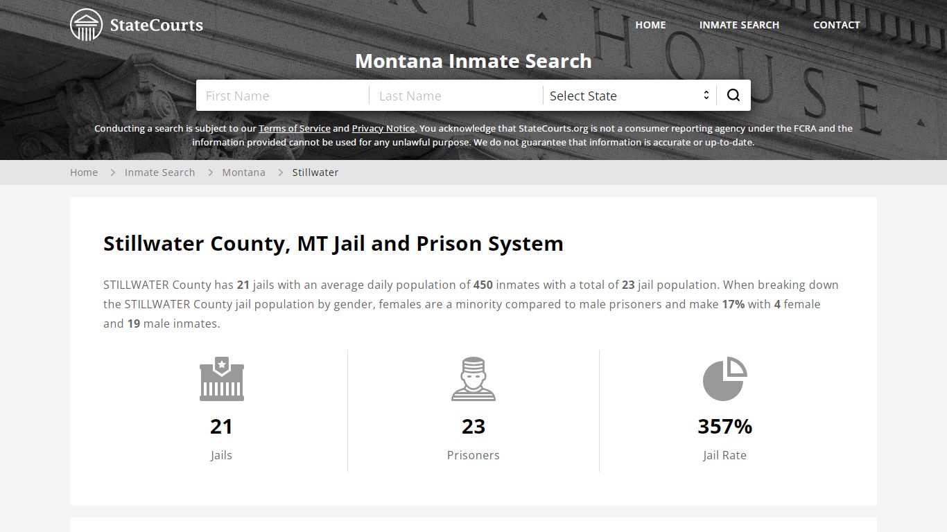 Stillwater County, MT Inmate Search - StateCourts