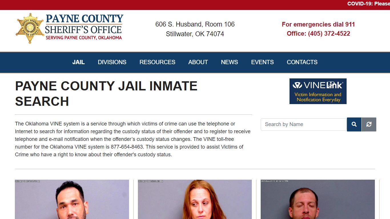 Inmate Search - Payne County Jail